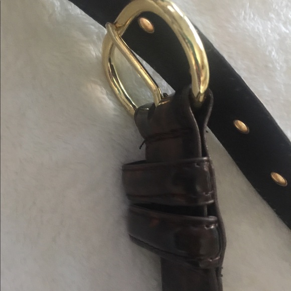 Cuir Veritable leather PU belt 40x1 1/2” brown - Picture 2 of 7